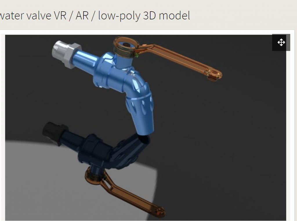 valve nước được vẽ trong phần mềm spaceclaim