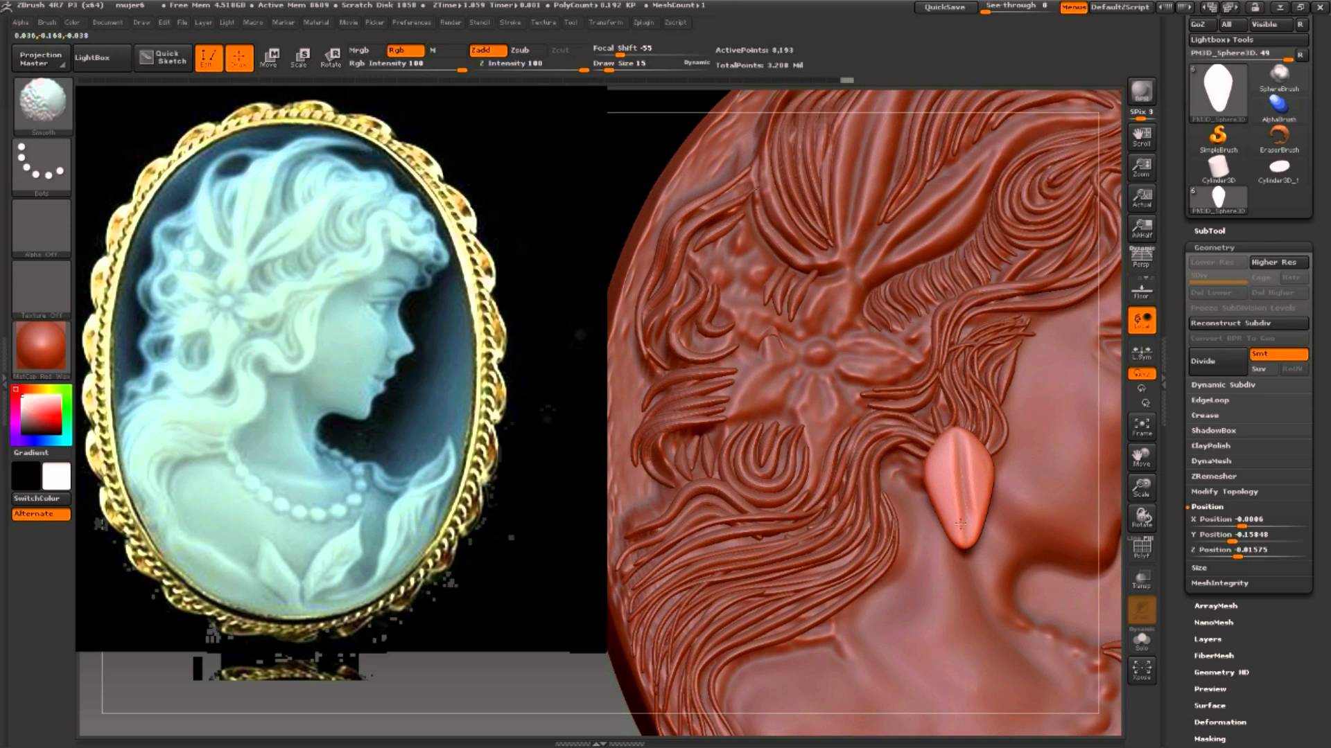 thiet ke 3D hoa van voi zbrush