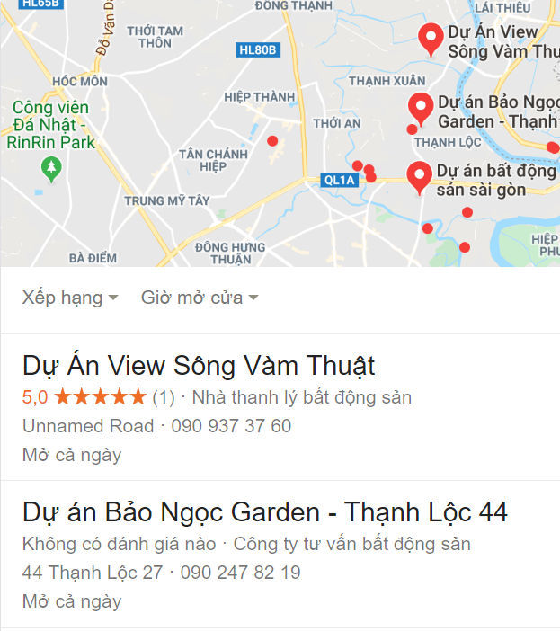 Tạo và đăng dự án BĐS lên Google Maps